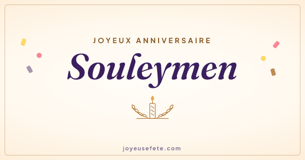 Image « Joyeux anniversaire Souleymen » au format large