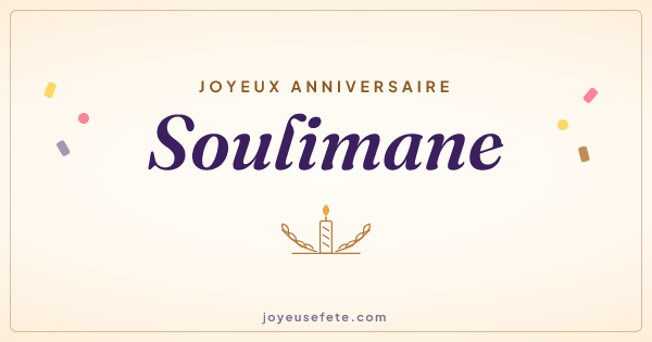 Image « Joyeux anniversaire Soulimane » au format large