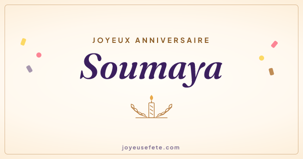 Image « Joyeux anniversaire Soumaya » au format large