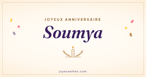 Image « Joyeux anniversaire Soumya » au format large