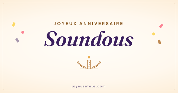 Image « Joyeux anniversaire Soundous » au format large