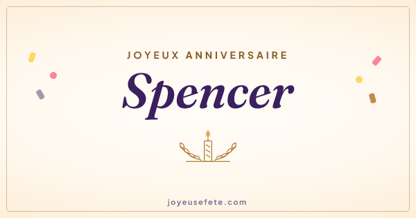 Image « Joyeux anniversaire Spencer » au format large