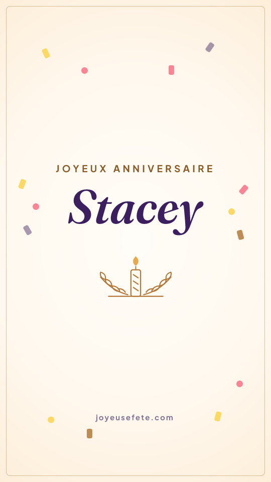 Image « Joyeux anniversaire Stacey » au format story