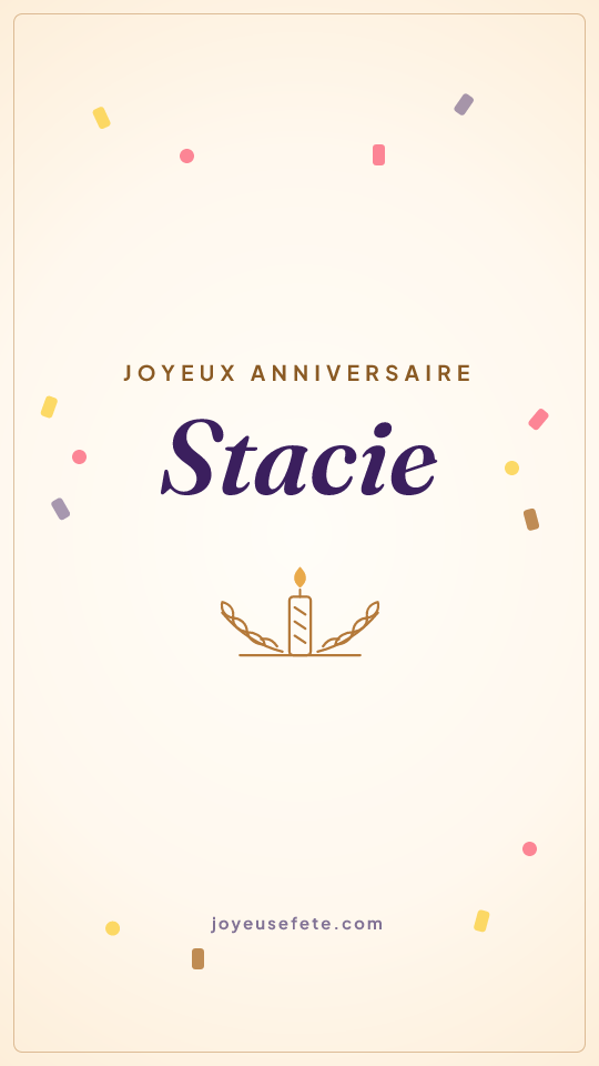 Image « Joyeux anniversaire Stacie » au format story