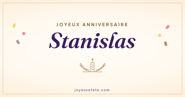 Image « Joyeux anniversaire Stanislas » au format large
