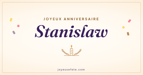Image « Joyeux anniversaire Stanislaw » au format large