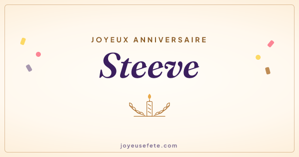 Image « Joyeux anniversaire Steeve » au format large