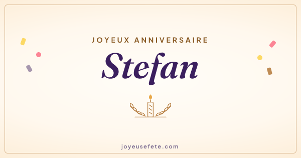 Image « Joyeux anniversaire Stefan » au format large