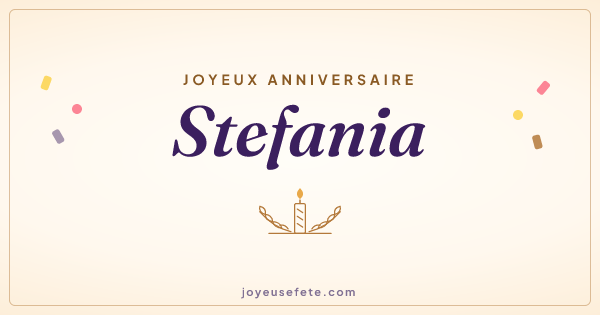 Image « Joyeux anniversaire Stefania » au format large