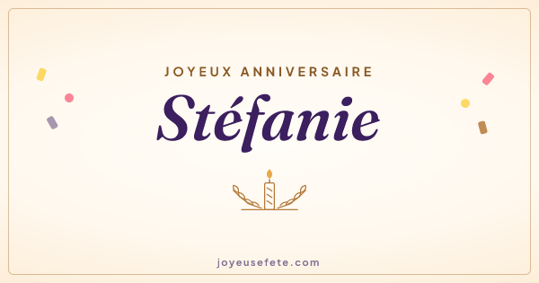 Image « Joyeux anniversaire Stéfanie » au format large