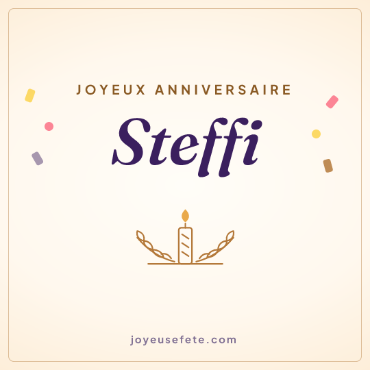 Image carrée « Joyeux anniversaire Steffi » pour WhatsApp