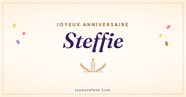 Image « Joyeux anniversaire Steffie » au format large