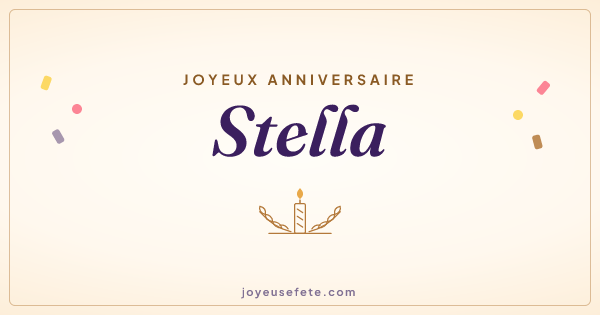 Image « Joyeux anniversaire Stella » au format large