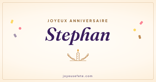 Image « Joyeux anniversaire Stephan » au format large