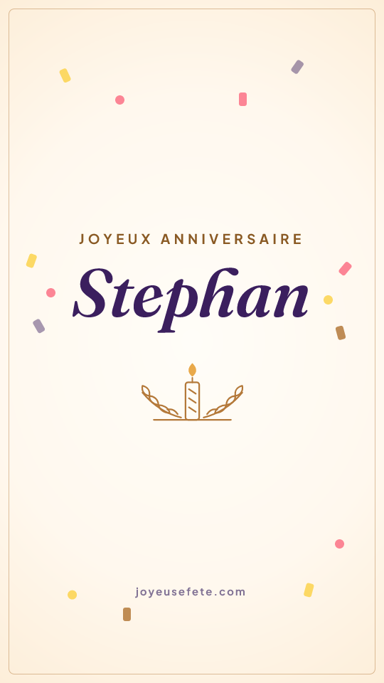 Image « Joyeux anniversaire Stephan » au format story