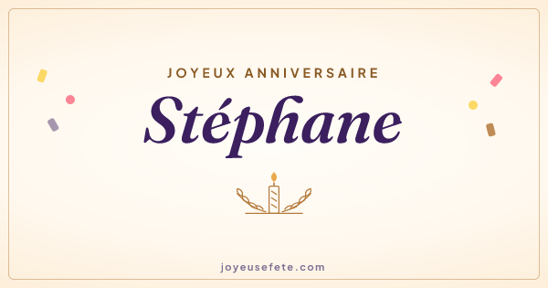 Image « Joyeux anniversaire Stéphane » au format large