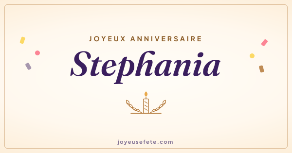 Image « Joyeux anniversaire Stephania » au format large