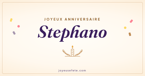 Image « Joyeux anniversaire Stephano » au format large