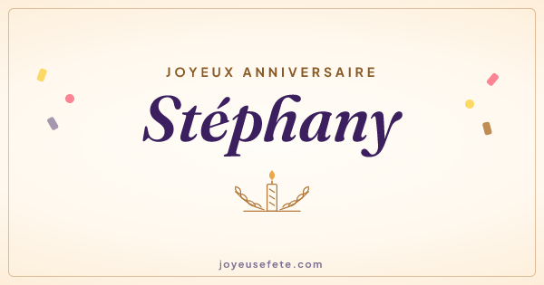 Image « Joyeux anniversaire Stéphany » au format large
