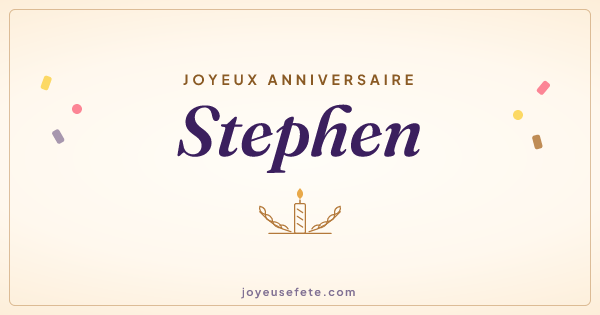 Image « Joyeux anniversaire Stephen » au format large