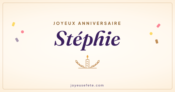 Image « Joyeux anniversaire Stéphie » au format large