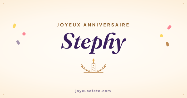 Image « Joyeux anniversaire Stephy » au format large