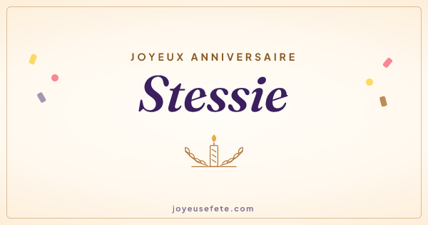 Image « Joyeux anniversaire Stessie » au format large
