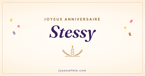 Image « Joyeux anniversaire Stessy » au format large