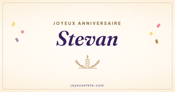 Image « Joyeux anniversaire Stevan » au format large