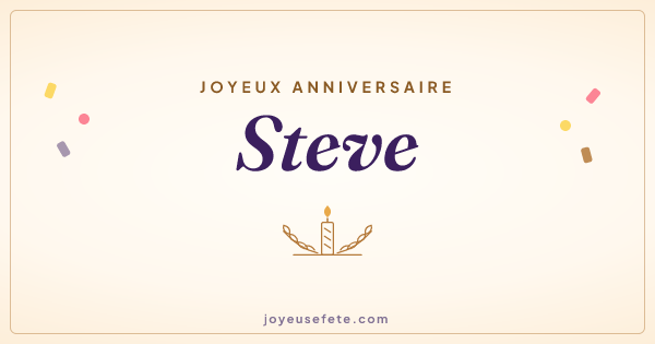 Image « Joyeux anniversaire Steve » au format large