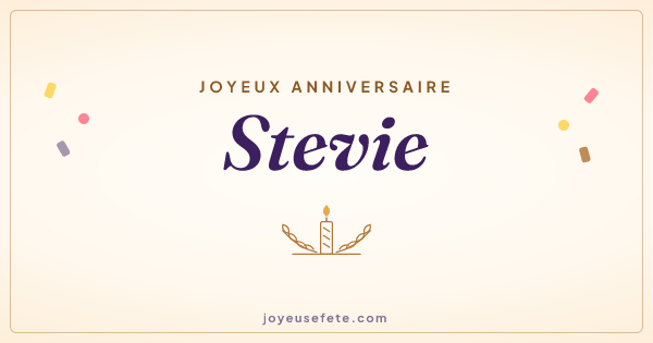 Image « Joyeux anniversaire Stevie » au format large