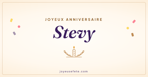 Image « Joyeux anniversaire Stevy » au format large