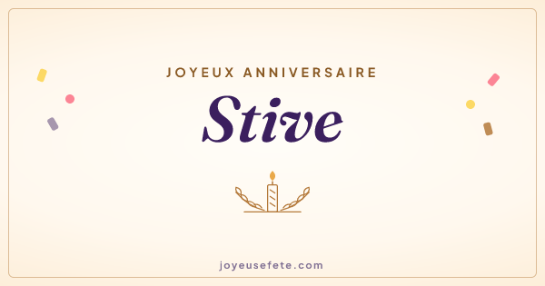 Image « Joyeux anniversaire Stive » au format large