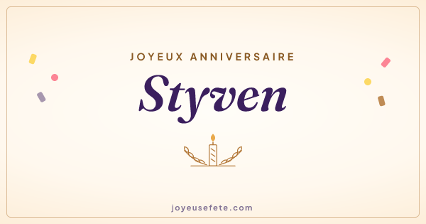 Image « Joyeux anniversaire Styven » au format large