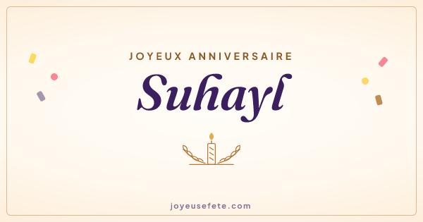 Image « Joyeux anniversaire Suhayl » au format large