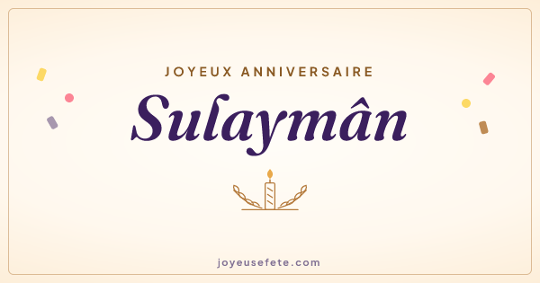 Image « Joyeux anniversaire Sulaymân » au format large