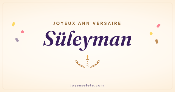 Image « Joyeux anniversaire Süleyman » au format large