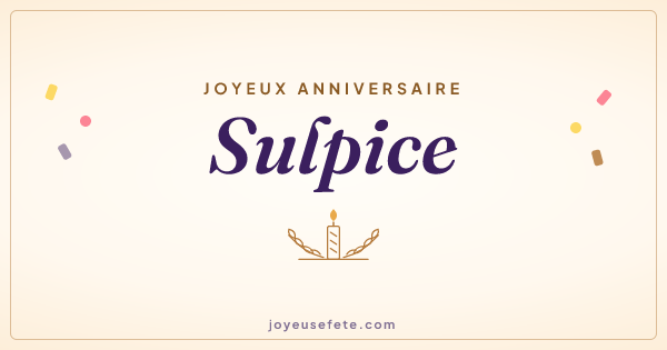 Image « Joyeux anniversaire Sulpice » au format large