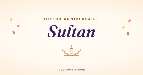 Image « Joyeux anniversaire Sultan » au format large