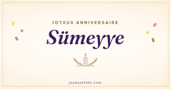 Image « Joyeux anniversaire Sümeyye » au format large