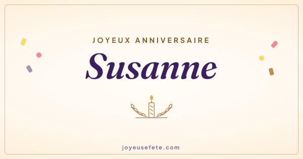 Image « Joyeux anniversaire Susanne » au format large