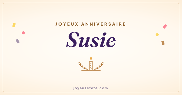 Image « Joyeux anniversaire Susie » au format large