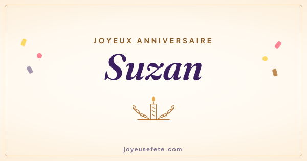 Image « Joyeux anniversaire Suzan » au format large