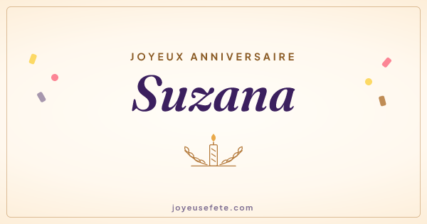 Image « Joyeux anniversaire Suzana » au format large