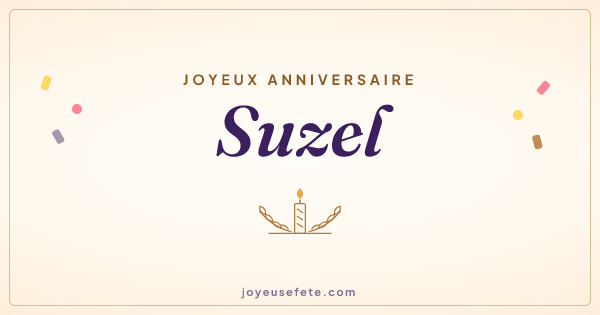 Image « Joyeux anniversaire Suzel » au format large
