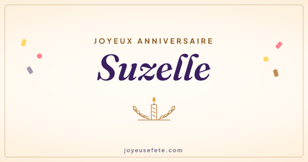 Image « Joyeux anniversaire Suzelle » au format large