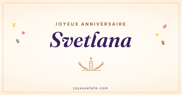 Image « Joyeux anniversaire Svetlana » au format large
