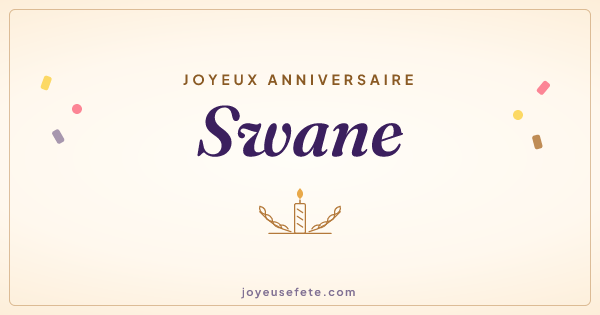 Image « Joyeux anniversaire Swane » au format large
