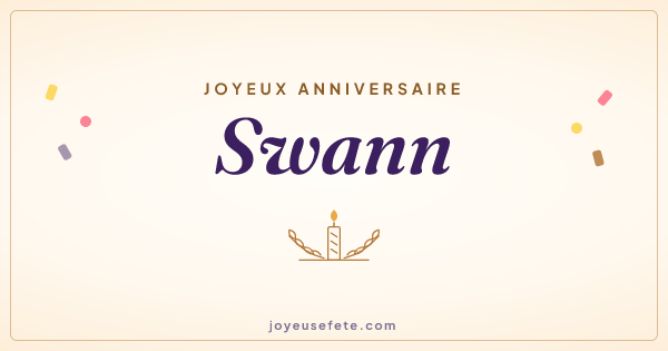 Image « Joyeux anniversaire Swann » au format large