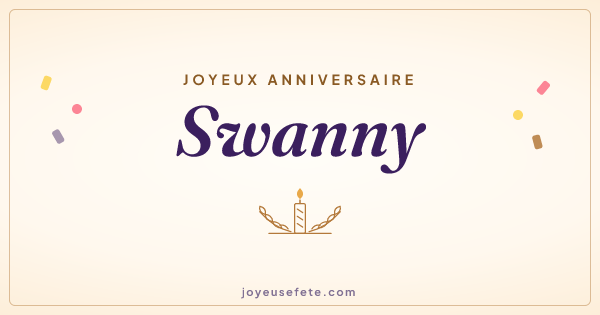 Image « Joyeux anniversaire Swanny » au format large